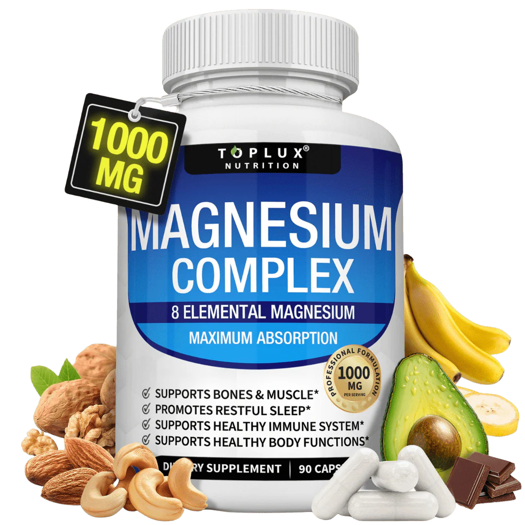 TopLux™ Magnesium Complex 🍃 90 capsulas IMPORTADO 🇺🇸 (ORIGINAL) - Últimas 7 Unidades 🔥