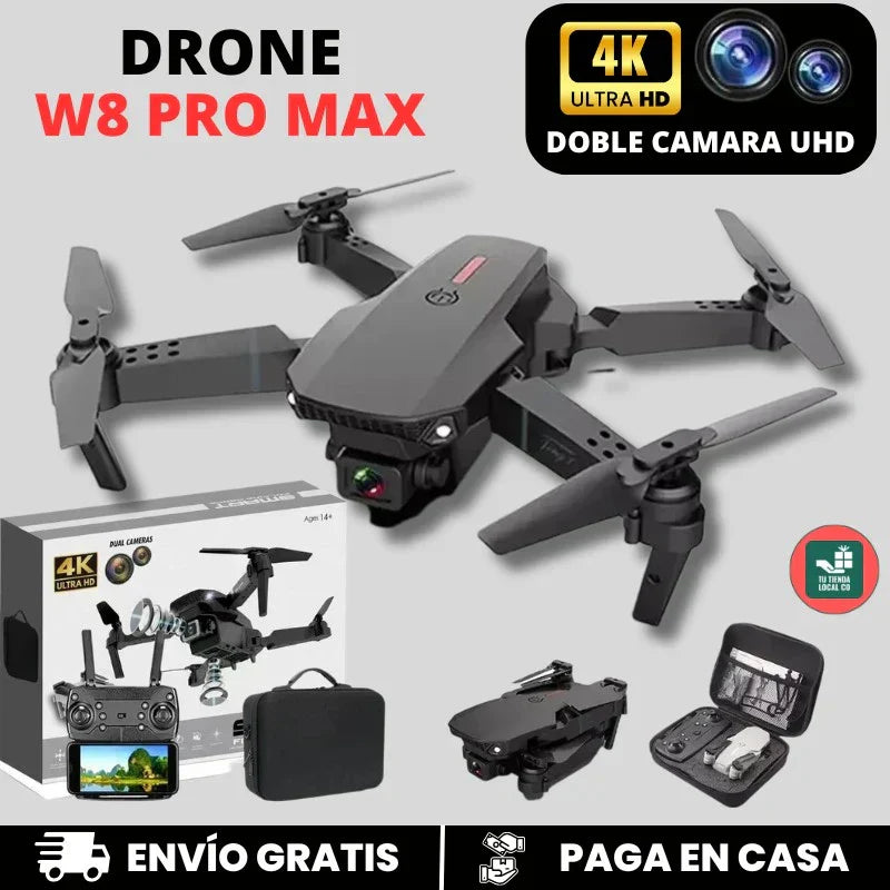 Dron Profesional 4K 999pro + 2 Baterías Adicionales y Estuche de Regalo - Garantía de 90 días