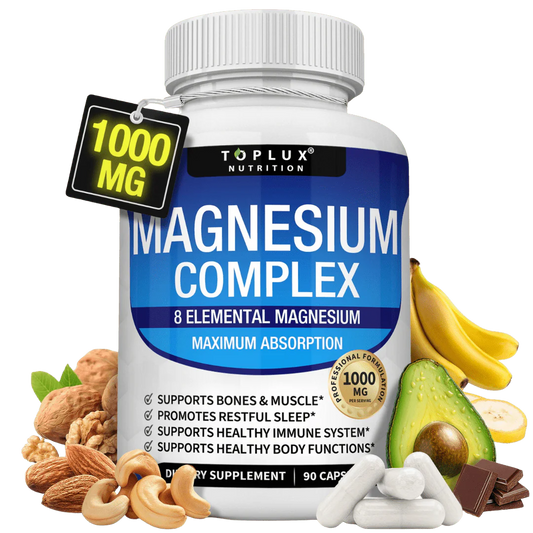 TopLux™ Magnesium Complex 🍃  90 capsulas IMPORTADO 🇺🇸 (ORIGINAL) - Últimas 7 Unidades 🔥